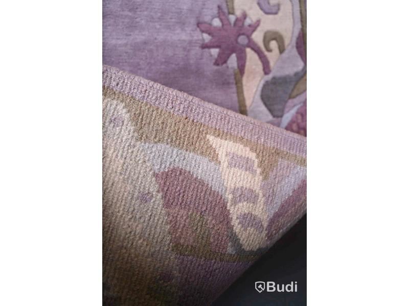 Handgjord Matta, Indien, 100procent ull, 121x174cm, färg Violet