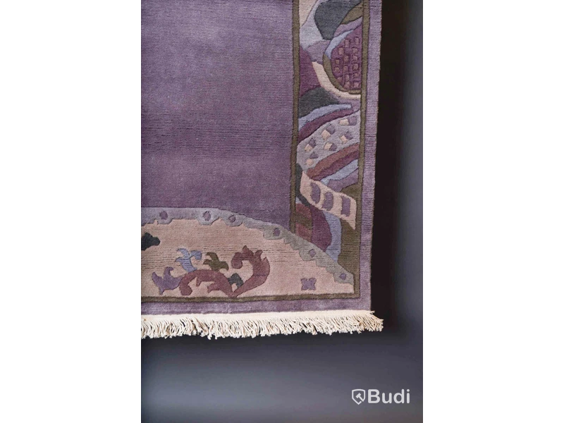 Handgjord Matta, Indien, 100procent ull, 121x174cm, färg Violet