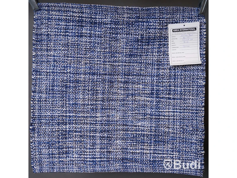 Handvävd matta i bomull i hög kvalité, 45x45cm