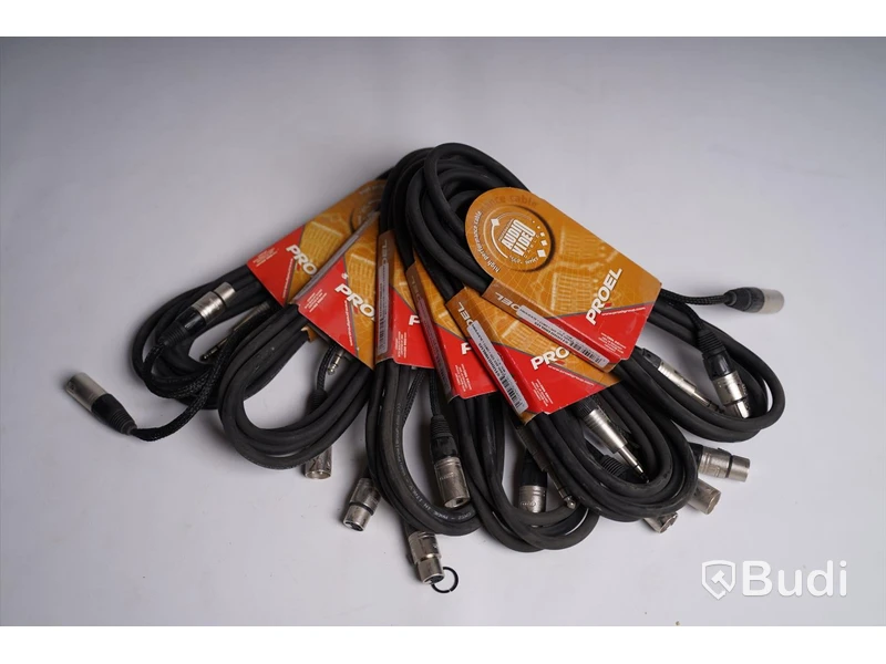 Telekabel till XLR hane och hona 3m 6st, Proel Audio Video Cable. Ny, Obruten förpackning.
