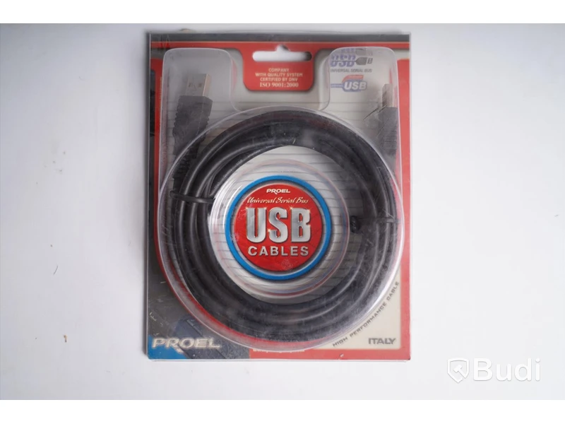 Diverse kablar, Proel Optical Digital Cable 5st, Proel Firewire 2st, Proel USB Cable 3st. Ny, Obruten förpackning.