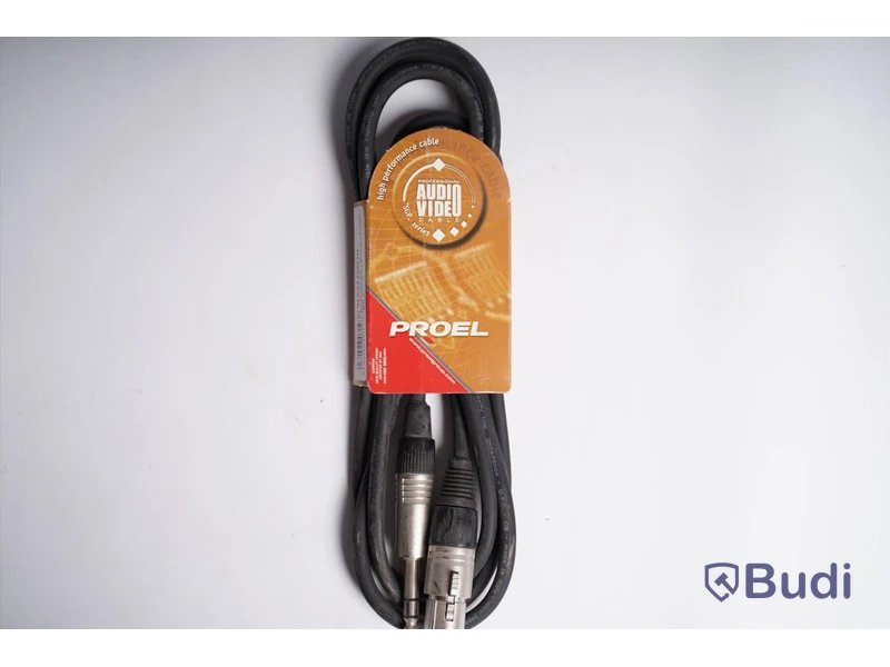 Mikrofonstativ och mikrofonkabel, Proel DST 60TL Microphone Stand, Proel Audio Video Cable. Ny, Obruten förpackning.
