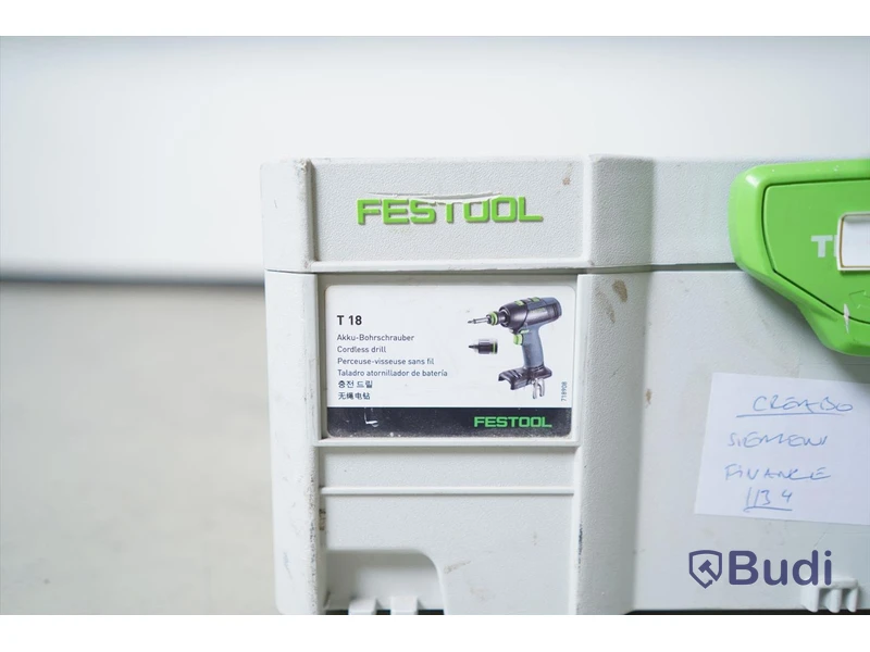 Skruvdragare, Festool T 18. Funktionstestad.