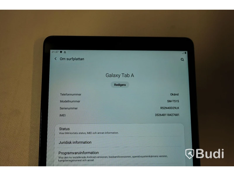Galaxy Tab A - SM-T515, 10.1", svart, Samsung.
