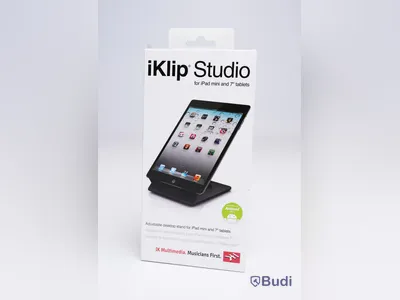iKlip Studio - Justerbar skrivbordshållare för iPad mini och 7" surfplattor. Ny, Obruten förpackning.
