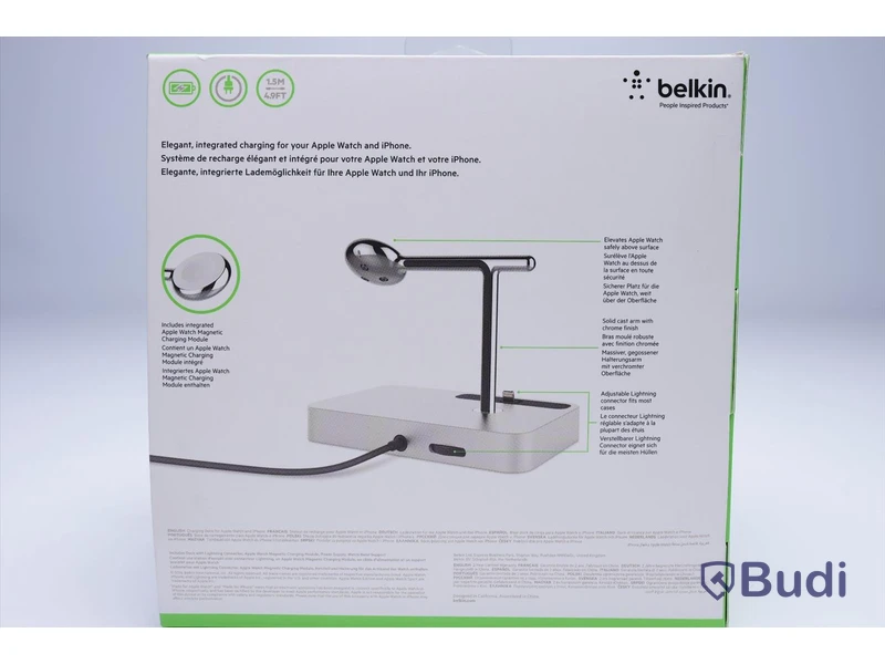 Charge Dock for Apple Watch + iPhone, Belkin. Ny, Obruten förpackning.