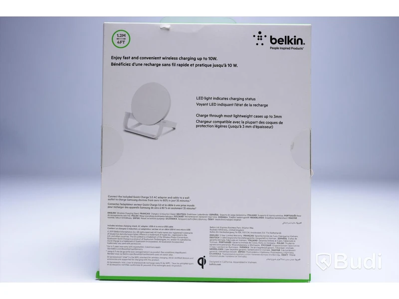 Trådlöst landningsställ, 10W, Belkin. Ny, Obruten förpackning.