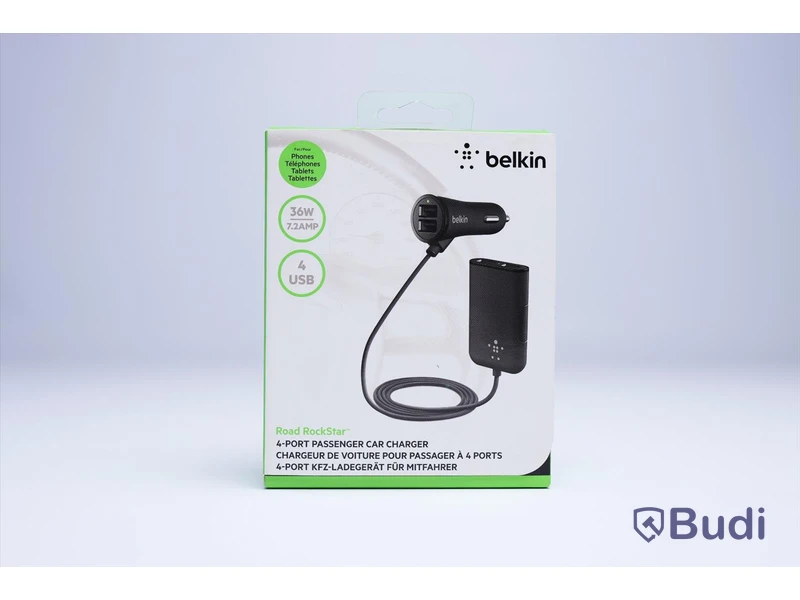 Laddare Bil, Road RockStar, Belkin. Ny, Obruten förpackning.