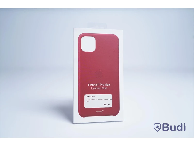 Mobilskal, Apple iPhone 11 Pro Max Leather Case. Röd. Ny.