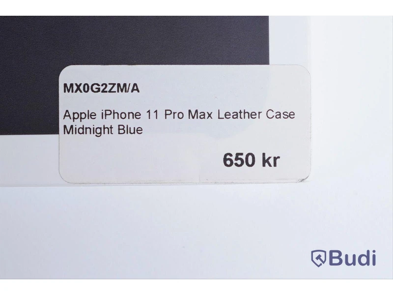 Mobilskal, Apple iPhone 11 Pro Max Leather Case. Blå. Ny.