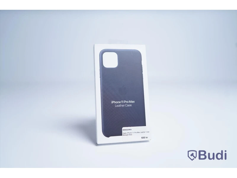 Mobilskal, Apple iPhone 11 Pro Max Leather Case. Blå. Ny.