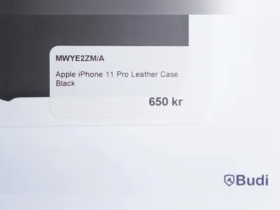 Mobilskal, Apple iPhone 11 Pro Leather Case. Svart. Ny.