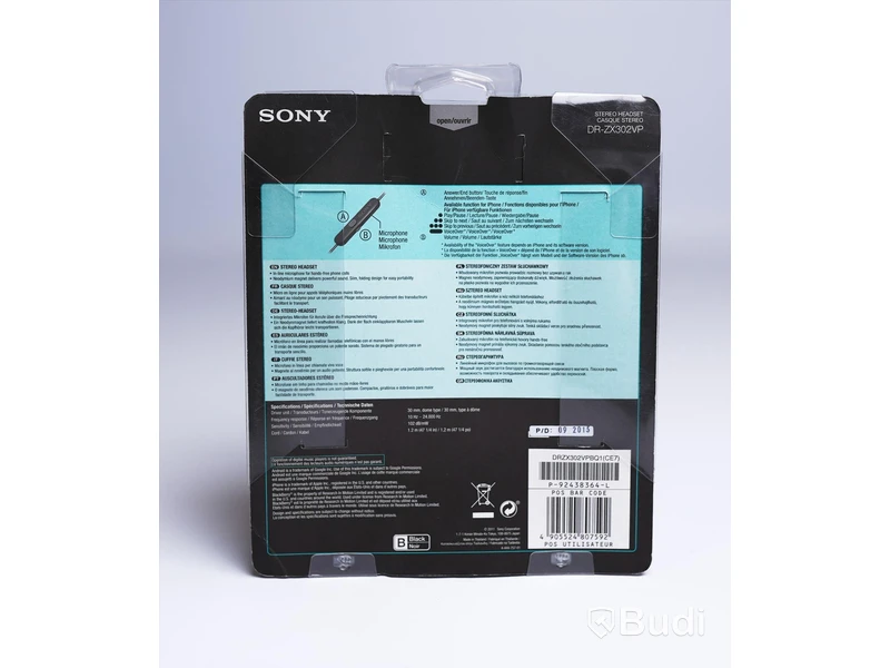 Hörlurar/headset - Sony, DR-ZX302VP. Ny, Obruten förpackning.
