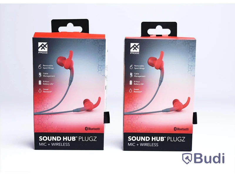 Trådlösa hörlurar - 2 st, Sound Hub Tone, IFROGZ, röd. Ny, Obruten förpackning.