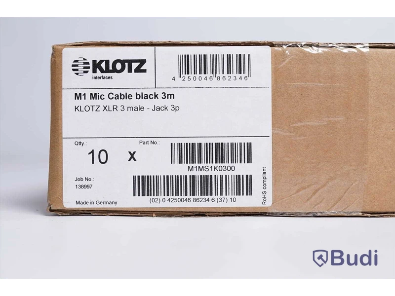 Mikrofonkabel 20st - M1 Mic Cable Black 3m. Ny, Obruten förpackning.