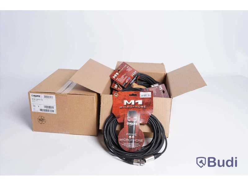 XLR Kablar 10m - Klotz M1 Mic Cable bk 20st. Ny, Obruten förpackning.