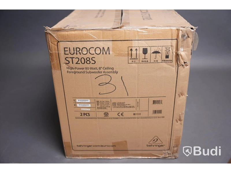Taksubwoofer 2st - Behringer Eurocom ST2080S. Ny, Obruten förpackning.