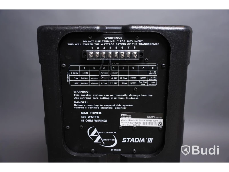PA högtalare - Peavey Stadia III Black.