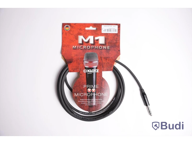 XLR-hane till tele 10st, Klotz M1 Microphone 3m. Ny, Obruten förpackning.