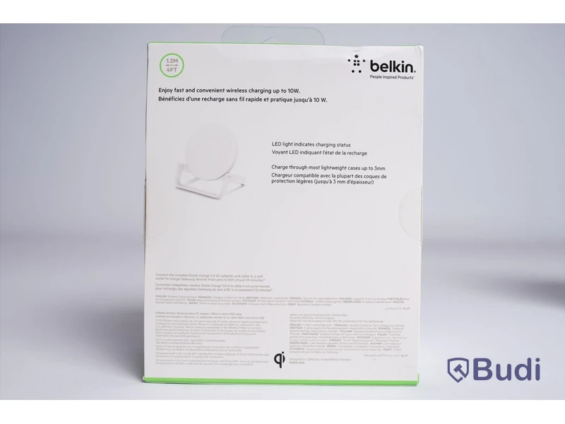 Trådlös laddningsstation - 2 st. 10 W, vit, Belkin. Ny, Obruten förpackning.