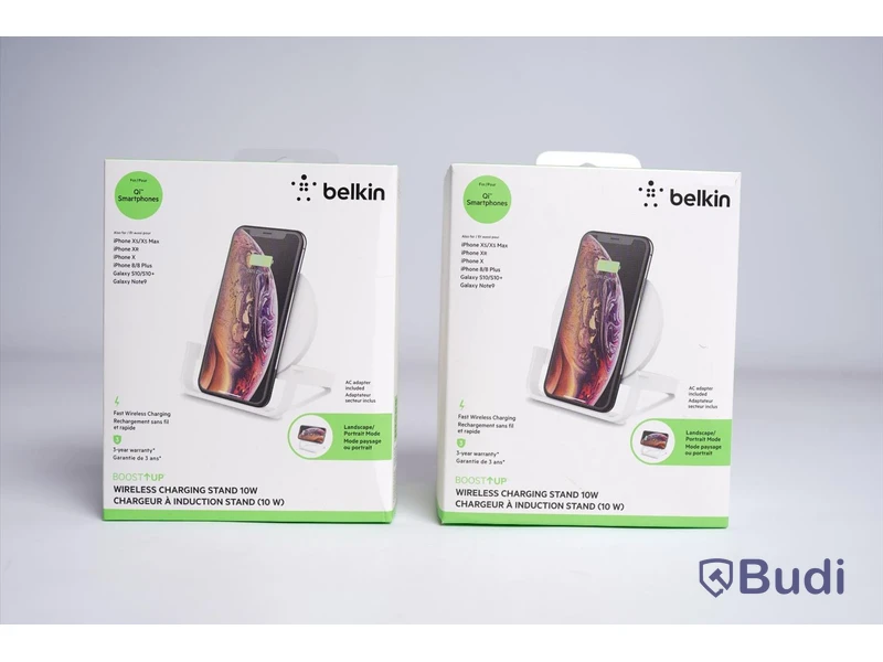 Trådlös laddningsstation - 2 st. 10 W, vit, Belkin. Ny, Obruten förpackning.