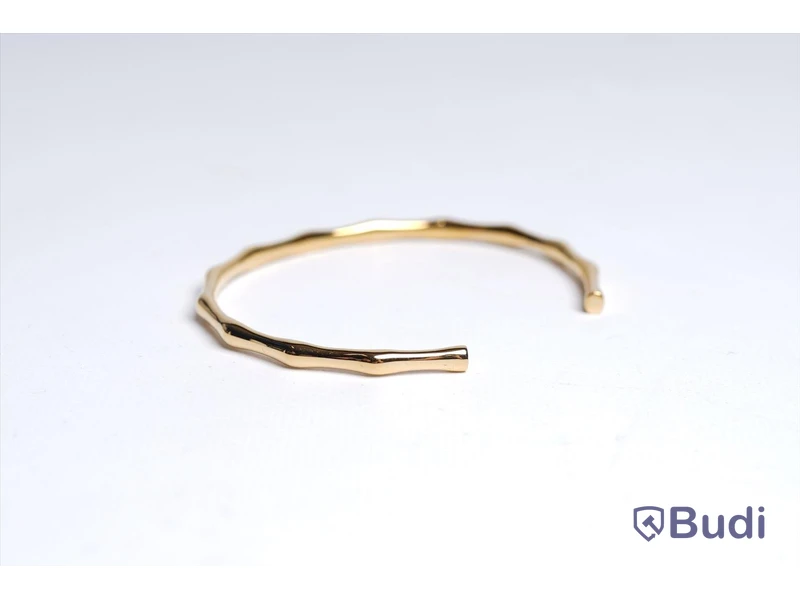 Armband - guldpläterat, strl. L, Bambou Bangle, Skultuna. Ny.