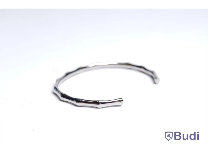 Armband - polerat stål, strl. S, Bambou Bangle, Skultuna. Ny.
