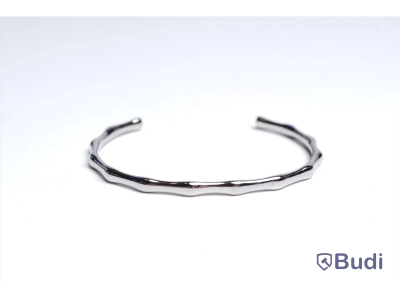 Armband - polerat stål, strl. M, Bambou Bangle, Skultuna. Ny.