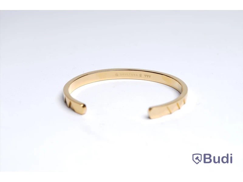 Armband - guldpläterat, strl. L, GTG Cuff, Skultuna. Ny.