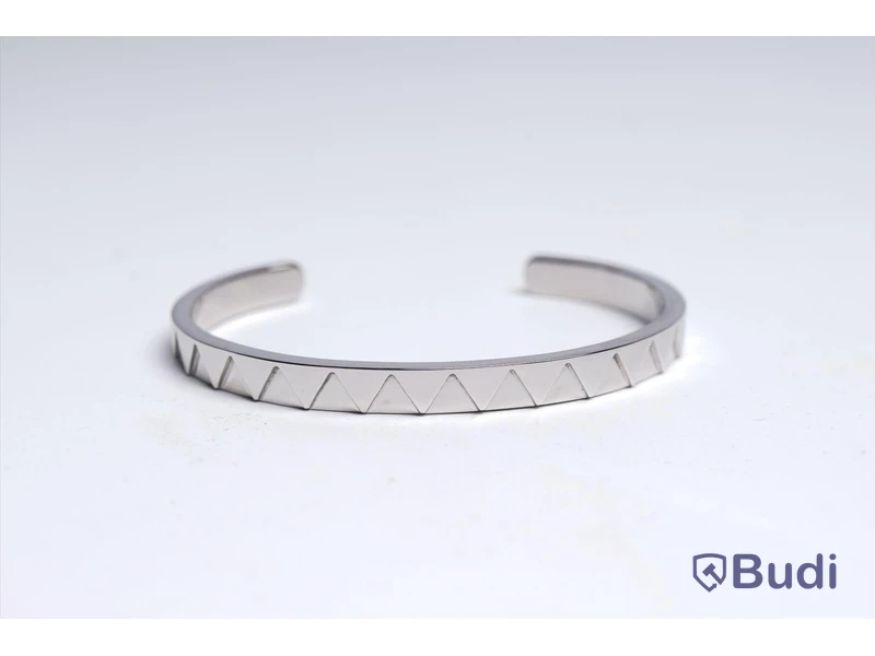 Armband - polerat stål, strl. S, GTG Cuff, Skultuna. Ny.