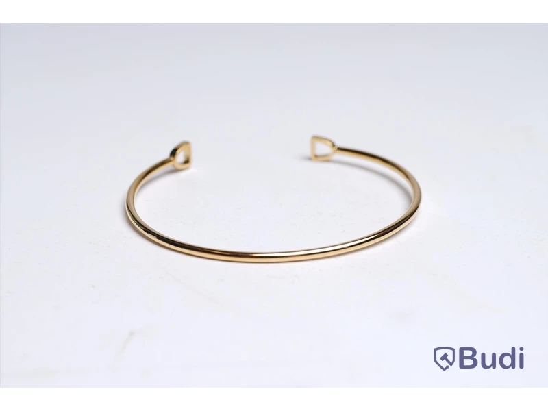 Armband - guldpläterat, strl. S, GTG Stirrup Cuff, Skultuna. Ny.