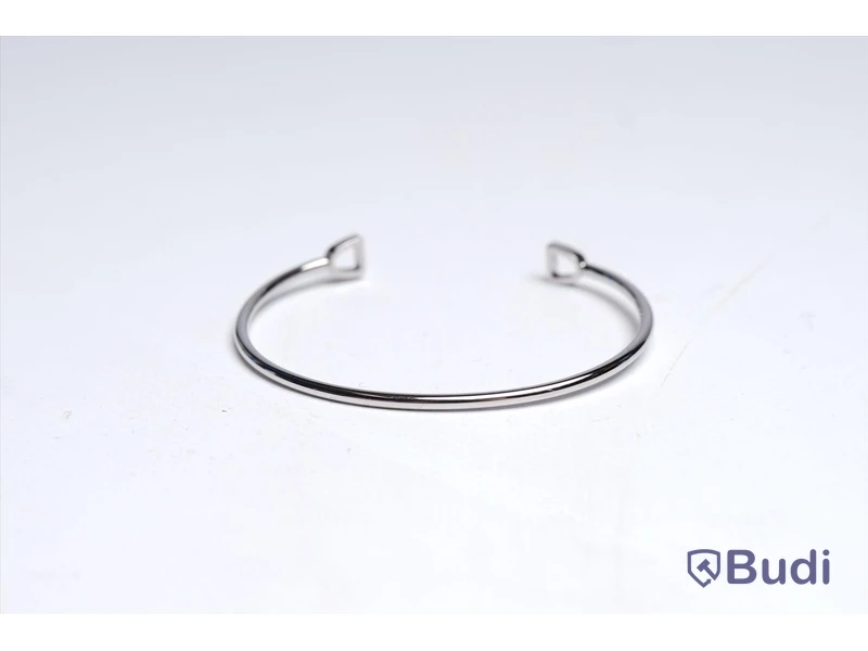 Armband - polerat stål, strl. S, GTG Stirrup Cuff, Skultuna. Ny.