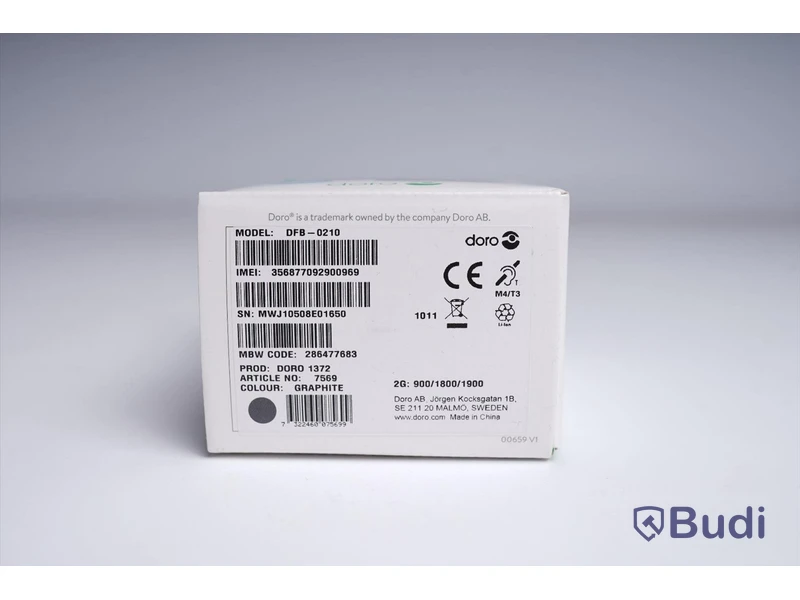 Mobiltelefon- Doro 1372, Ny, Obruten förpackning.