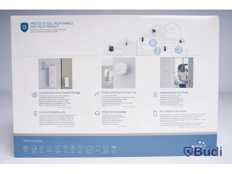 Hemlarm kit trådlös - 5 delar, Eufy security, ANKER Ny, Obruten förpackning.