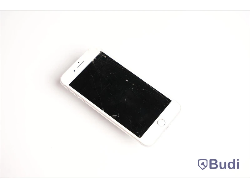 iPhone 8 Plus - 64 GB, Silver, 90 procent batterihälsa, sprucken skärm samt baksida.