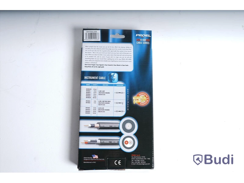 InstrumentKablar - Proel Die Hard Premium Performance Cable 05m 5st. Ny, Obruten förpackning.