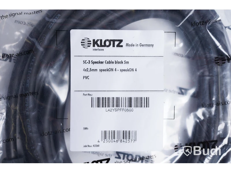 SpeakON kabel 4st - Klotz SC-3 5m