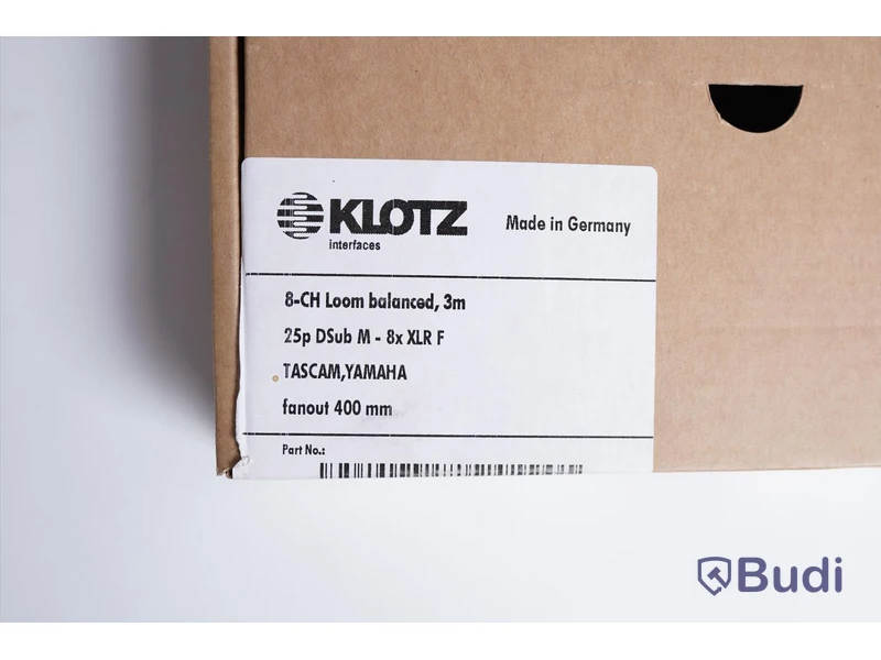 Multikabel 3st - Klotz 8-CH Loom Balanced 3m