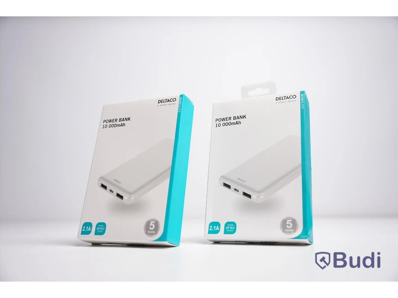 Powerbank 2st - Deltaco 10 000mAh. Ny, Obruten förpackning.