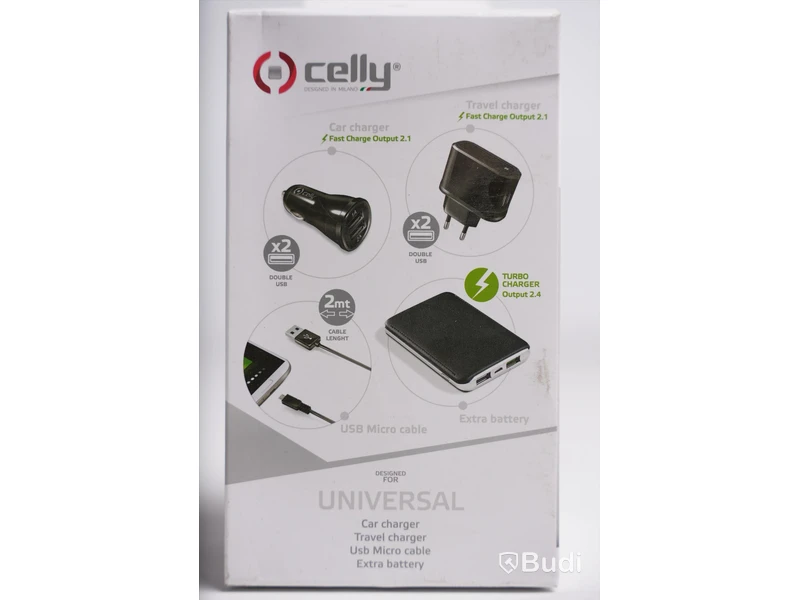 Laddningskit 2st - Celly Universal. Ny, Obruten förpackning.