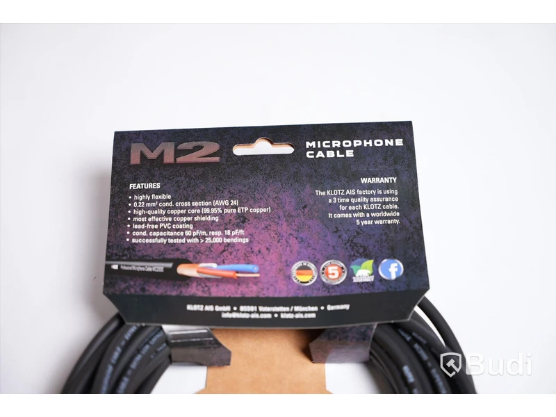 XLR Kablar - Klotz M2 Microphone Cable 10 st. Ny, Obruten förpackning.