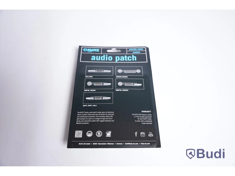 Patchkablar - Klotz Pedal Patcher bk 15cm 10st.
