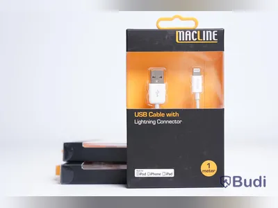 USB-kabel 3 st. - MACLINE, Lightning connector 1 m. Ny, Obruten förpackning.