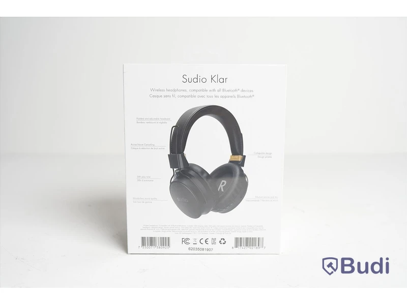 Trådlösa hörlurar - Sudio Klar (svart). Ny, Obruten förpackning.