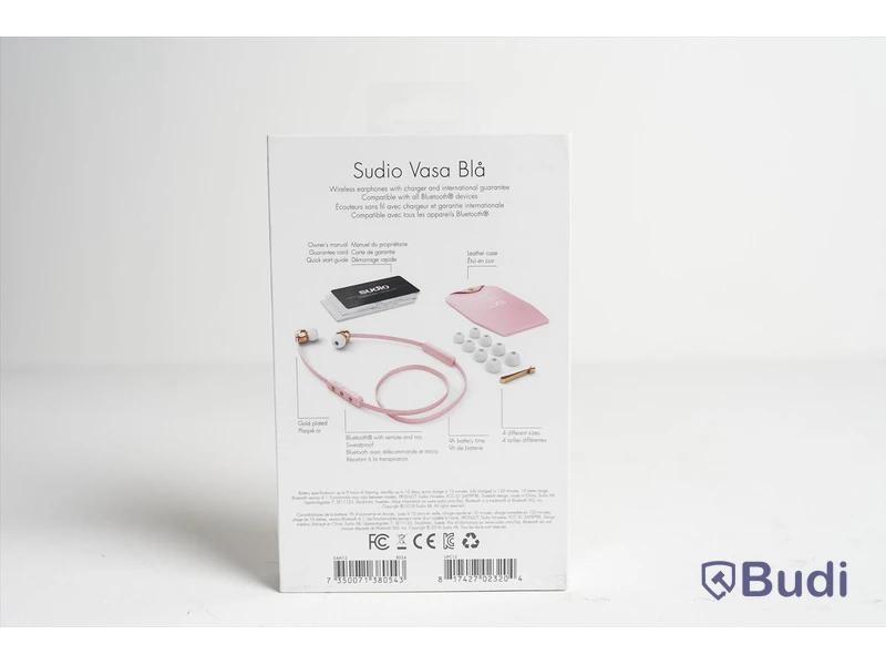Trådlösa hörlurar 2st - Sudio Vasa Blå (rosa). Ny, Obruten förpackning.