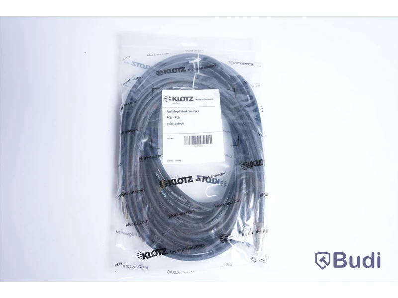 RCA-Kabel 5m - Klotz Audiolead Black 5m 2Pcs. 5st.