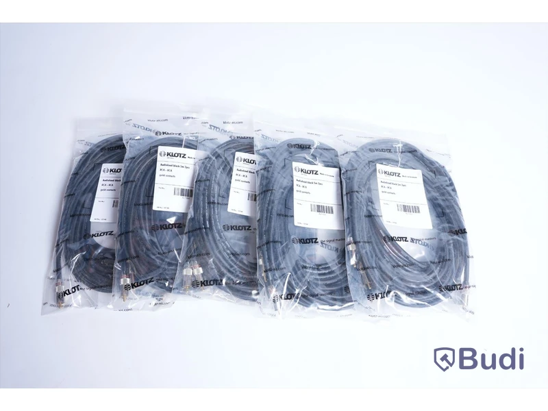RCA-Kabel 5m - Klotz Audiolead Black 5m 2Pcs. 5st.