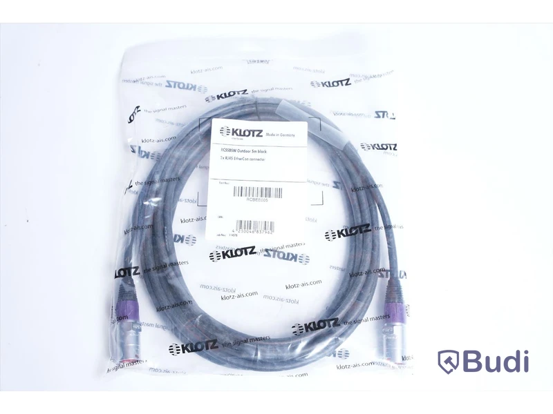 Kabel - Klotz RC5SBSW Outdoor 5m Black 5st. Ny, Obruten förpackning.
