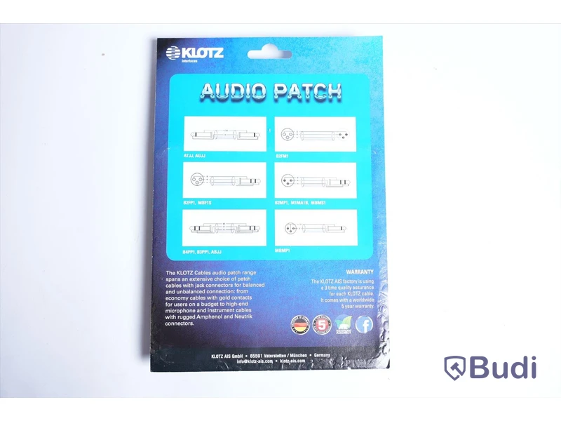 Patchkabel - Klotz Audio Patch 0,3m 6st.