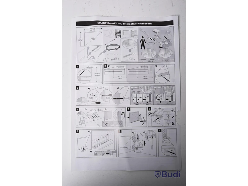 Interaktiv whiteboard - Smart Board 480, SMART, inkl. tillbehör (se bild). 161×128×13 cm